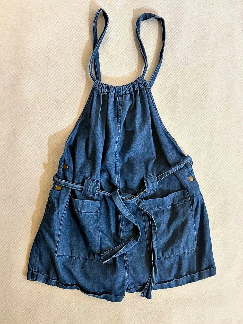 BDG Denim Overall Romper Shortalls Size M Blue Belted Utility